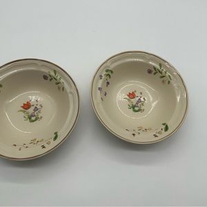 Set of 2 Vintage Newcor Spring Garden Coupe Cereal Bowl Bowls  Dinnerware